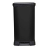 DECO BIN Kosz metalizowany czarny 50L z pedałem