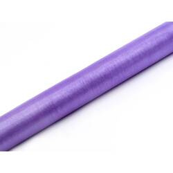 Organza gładka 0,36x9m liliowa
