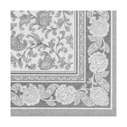 ROYAL C. Serwetka 1/4 40x40cm 20 szt. szara Ornam.
