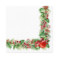 Serwetki Christmas branches decor 33x33cm 3W 20szt