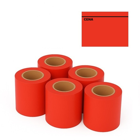 Etykieta cenowa TYP C 40x30mm w rolce 5 szt. czer.