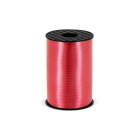 Wstążka plastikowa wąska 0,5cm x 225m czerwona