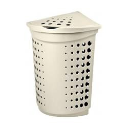 VICTOR Kosz narożny na bieliznę 40L kremowy