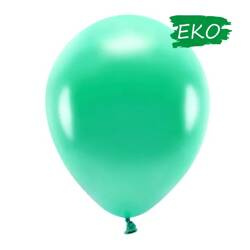 Balon Eco 30cm metalizowany 10 szt. zielony