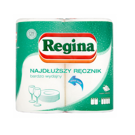 REGINA Ręcznik kuchenny Najdłuższy 2W 2 szt biały