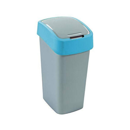 FLIP BIN Kosz na śmieci 45L srebrny/niebieski
