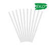 Słomki papierowe 19,5cm 10 szt. sre.-białe chevron