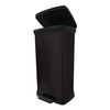 DECO BIN Kosz metalizowany czarny 50L z pedałem