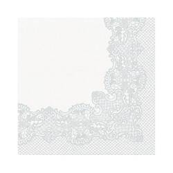 Serwetki Royal Lace silver 33x33cm 3W 20 szt.