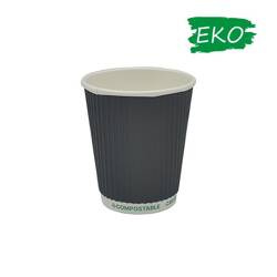 Kubek papierowy 0% 250ml (fi80) 3W 25 szt. czarny