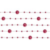 Girlanda perłowa 1,3m 5 szt. czerwona