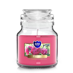 Mała świeca w szkle z wieczkiem 1 szt. Piwonia