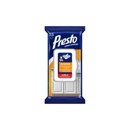 PRESTO Ściereczki naw. 2w1 do kuchni 55 szt.