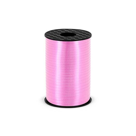 Wstążka plastikowa wąska 0,5cm x 225m jasnoróżowa