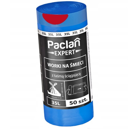 PACLAN Expert Worki na śmieci z taśmą 35L 50 szt.