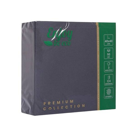 ENJOY&BE ECO Serwetki Airlaid 40x40cm 50szt czarne