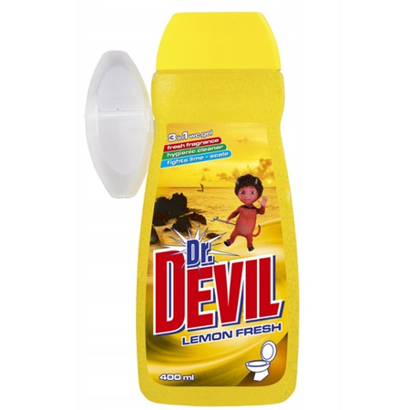 DR.DEVIL Żel do WC 3w1 z koszyczkiem 400ml lemon