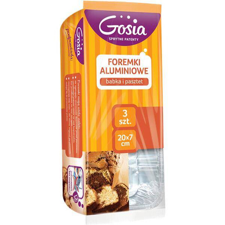 GOSIA Foremki aluminiowe babka i pasztet 3 szt.