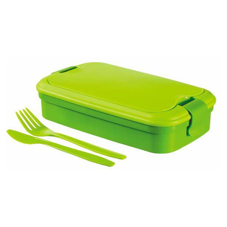 LUNCH&GO Pojemnik śniad. ze sztućcami 1,3L zielony
