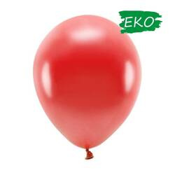 Balon Eco 26cm metalizowany 10 szt. czerwony