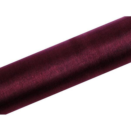Organza gładka 0,16x9m bordowa