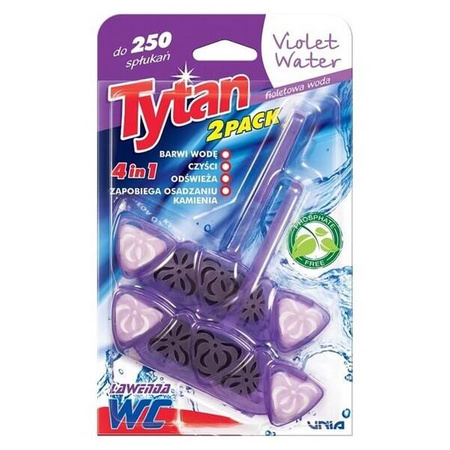 TYTAN Zawieszka do WC 4w1 2x40g Violet Water