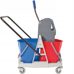 Wózek serwisowy 2x25L z prasą i koszykiem