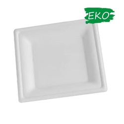 Talerz kwadratowy z trzciny cuk. 16x16cm 50 szt.