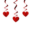 Świderki Serca 60cm 3 szt. czerwone