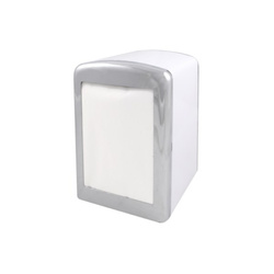 CLARINA Dyspenser do serwetek 17x17cm biały z chr.