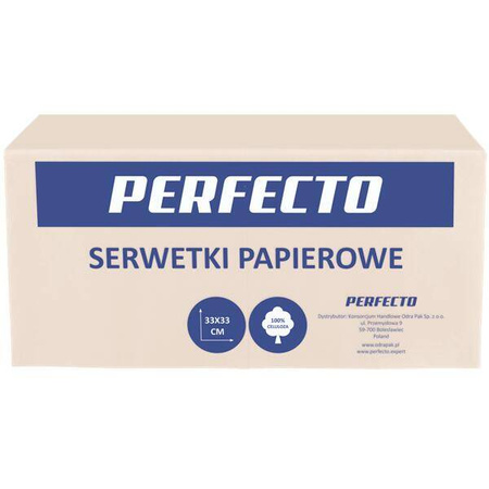 PERFECTO Serwetki 2W 33x33cm 250 szt. szampan