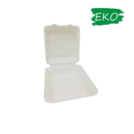 Menu Box niedzielony z trzciny cuk. 50 szt. biały