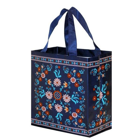 Torba Mini Folklor 25x15x27cm 10L granatowa