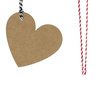 Zawieszki do prezentów Serca 5x4,5cm 6 szt brązowe