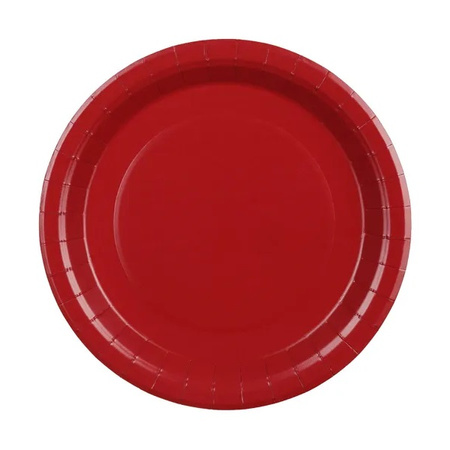 Talerzyki 22cm 6 szt. ciemno-czerwone