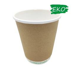 Kubek papierowy 0% 400ml (fi90) 2W 25 szt. kraft