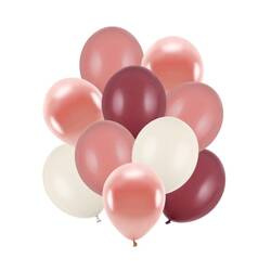 Zestaw balonów 27-30cm 10 szt. mix (alab/śliw/róż)