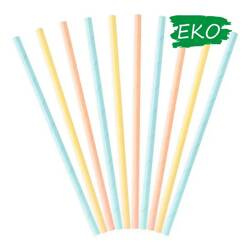 Słomki papierowe 19,5cm 10 szt. summer time