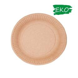 ECO Talerz okrągły 18x18cm 100 szt. kraft