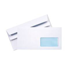 Koperta DL 110x220mm SK z oknem 20 szt. biała