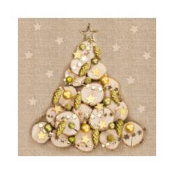 DAISY Serwetki Wood Slice Xmas Tr. 33x33cm 20 szt.