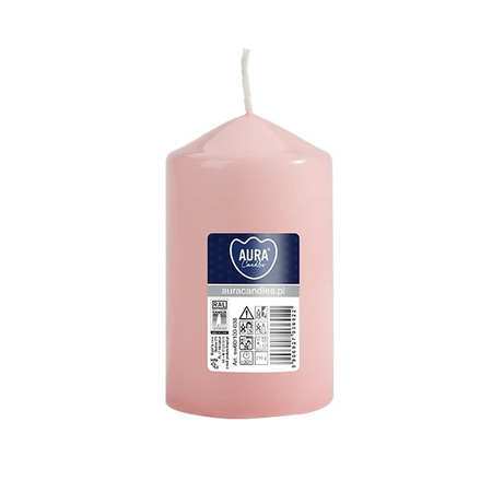 Świeca walec 60x100mm 1 szt. jasny róż