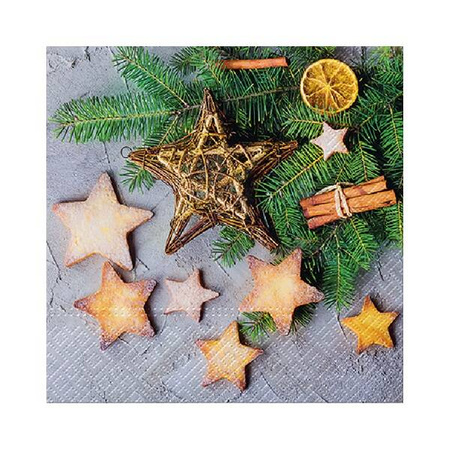 Serwetki Cinnamon Stars 33x33cm 3W 20 szt.