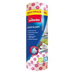 VILEDA Ściereczki uniw. Light&Soft na rolce 40 szt