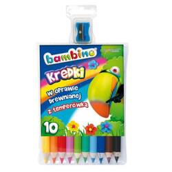 BAMBINO Kredki w oprawie drewnianej 10 kol. +temp.