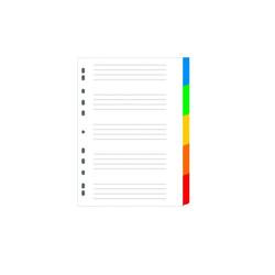 Przekładki do segregatora A5 5 kolorów