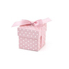 Pudełeczko z kokardką 5,2x5,2x5,2cm 10 szt. różow.