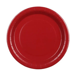 Talerzyki 22cm 6 szt. ciemno-czerwone