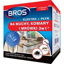 BROS Elektro + Płyn na muchy, komary i mrówki 30ml