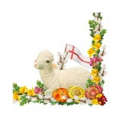 DAISY Serwetki Lamb&Easter Palm 33x33cm 3W 20 szt.